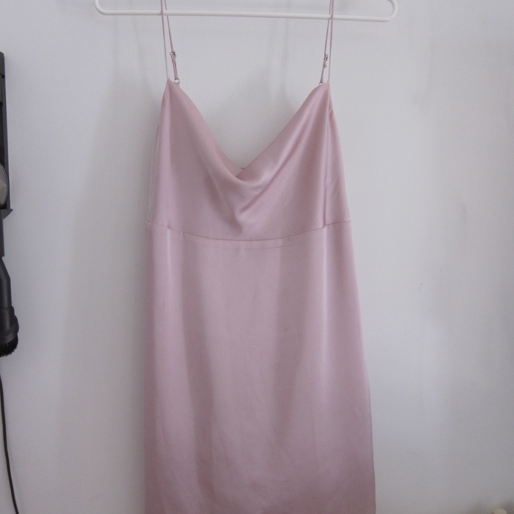 Forever 21 Pink Satin Spaghetti Slip Dress S New